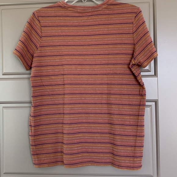 MARINE LAYER STRIPED PINK SHIRT XS - Picture 4 of 4
